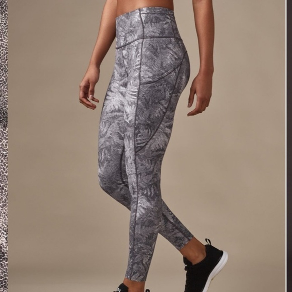 lululemon athletica Gray Printed High-Rise Leggings